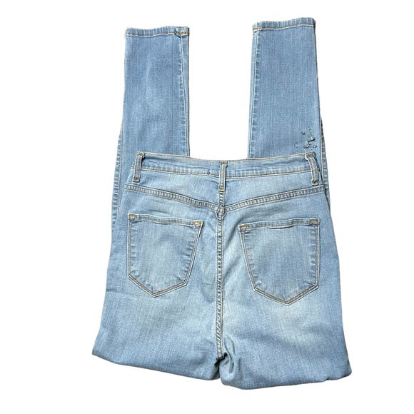 Fashion Nova Skinny Size 15 Light Blue Wash Distressed Jeans. - Picture 5 of 9